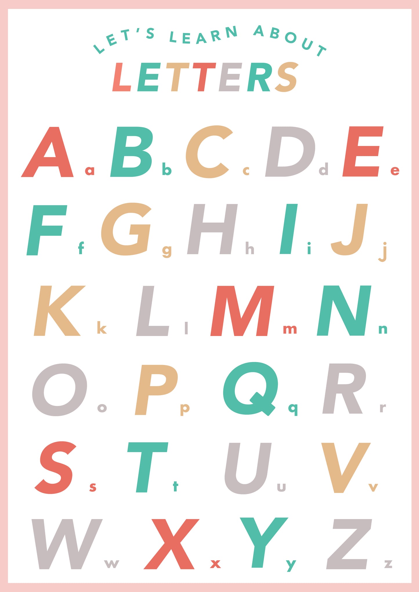 A4 Let's learn our ABC's Poster