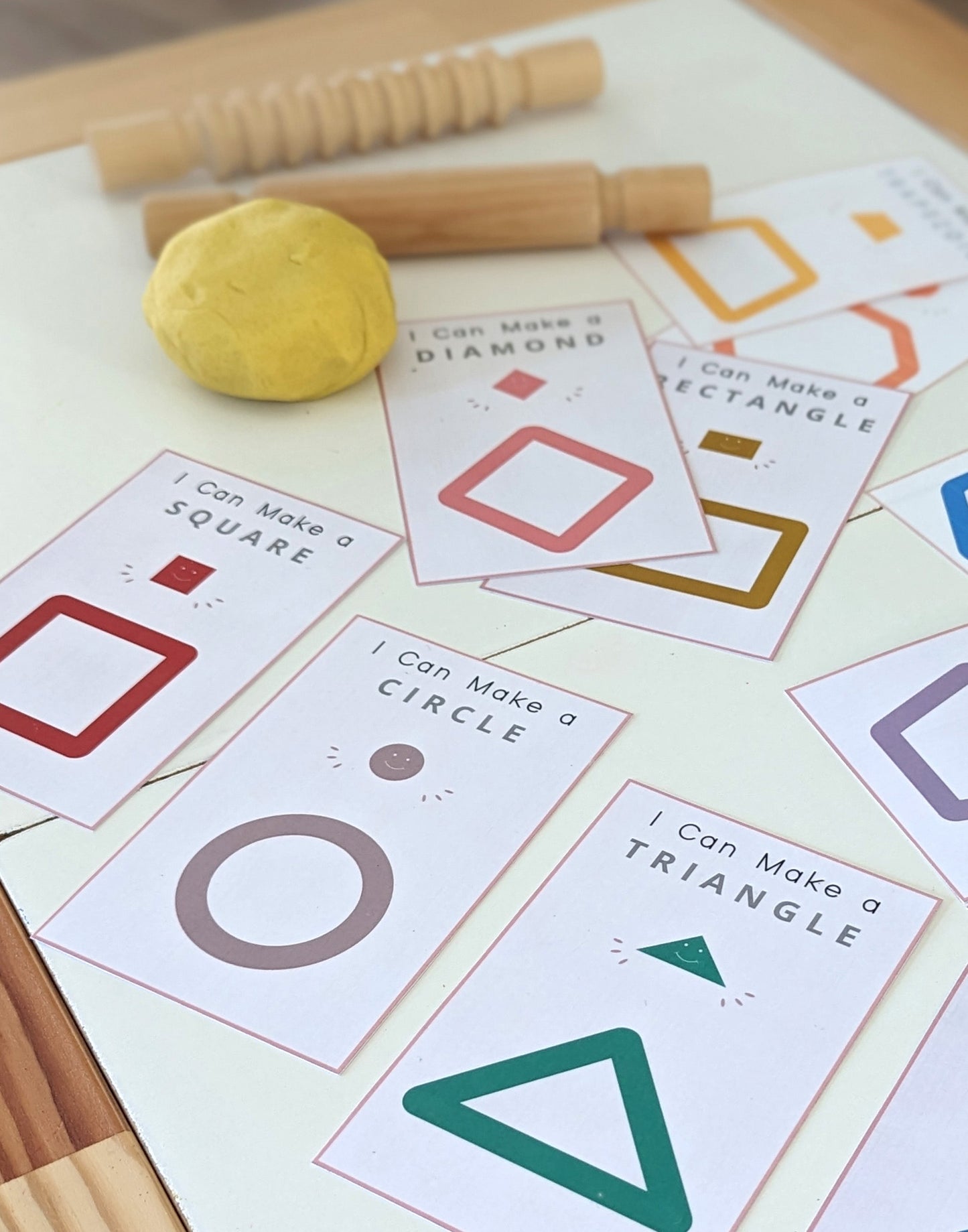 A4 Playdough Shape Cards