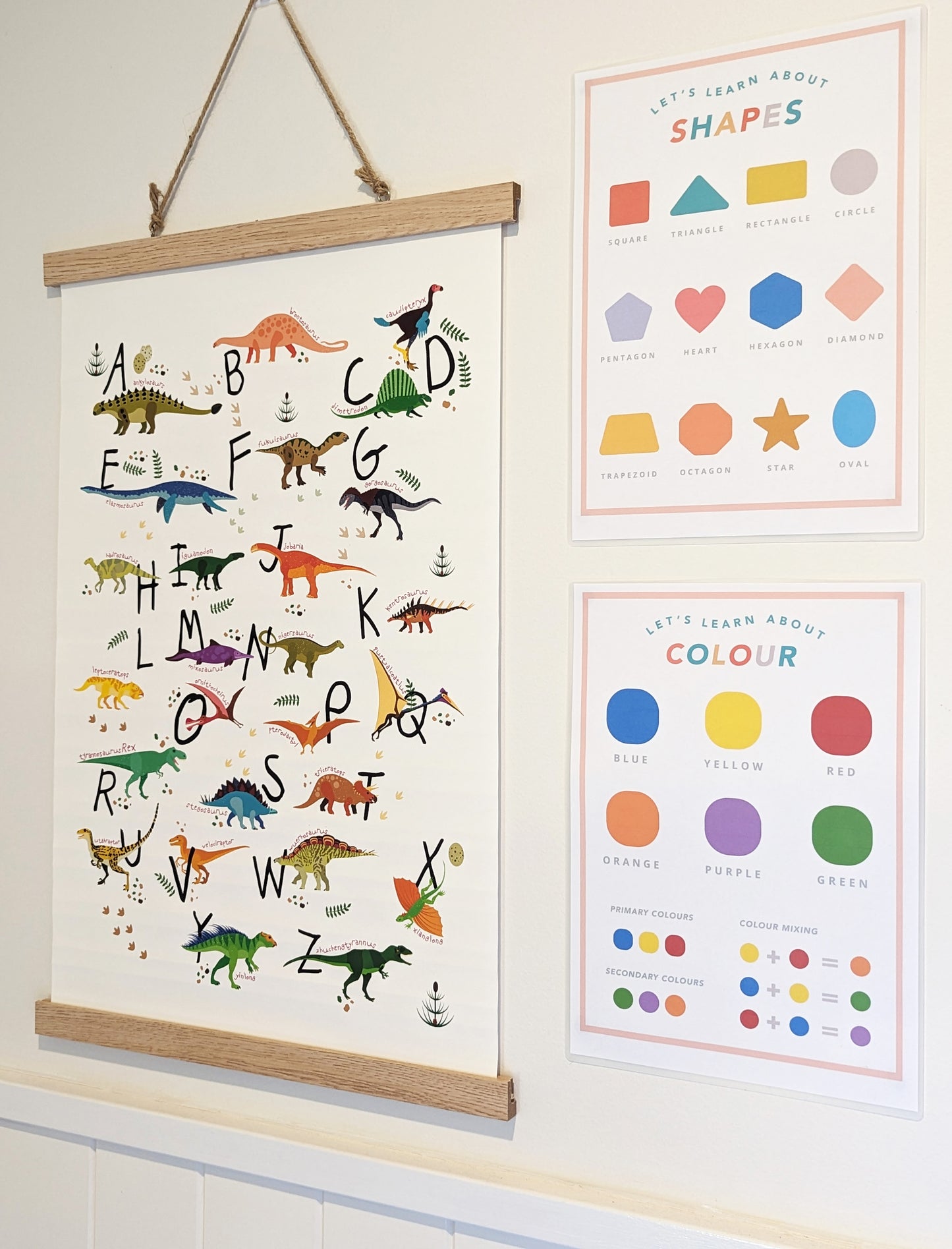 A4 Let's learn Shapes Poster